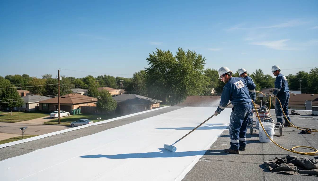 Commercial roof coating in Perronville, MI near me